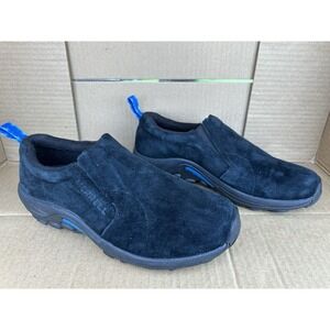 Merrell Vibram Jungle Moc Black Slip-On Sneakers Shoes Size 10 Blue Loop
